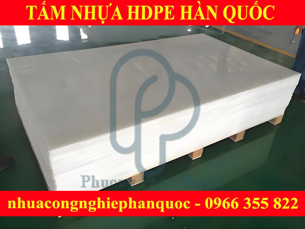 TẤM NHỰA HDPE HÀN QUỐC 3MM MÀU TRẮNG
