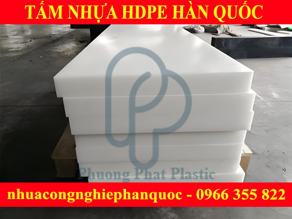 TẤM NHỰA HDPE HÀN QUỐC 70MM MÀU TRẮNG