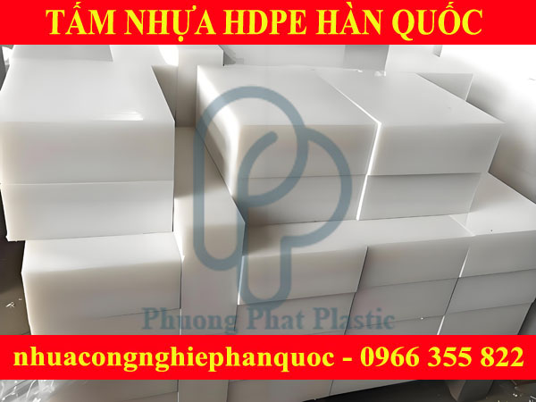 TẤM NHỰA HDPE HÀN QUỐC 80MM MÀU TRẮNG