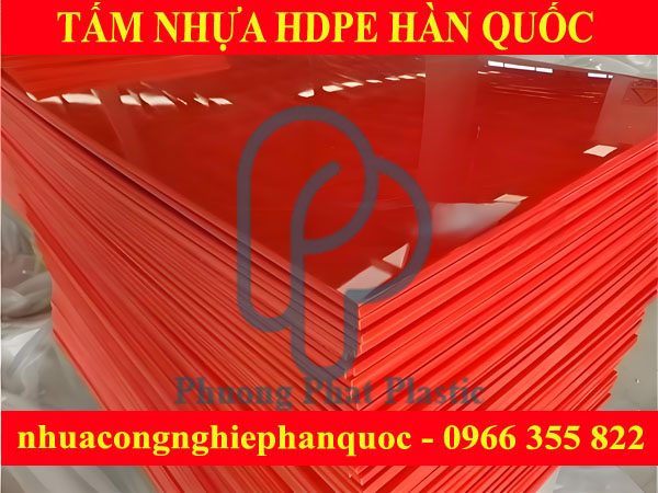 TẤM NHỰA HDPE HÀN QUỐC 8MM MÀU ĐỎ